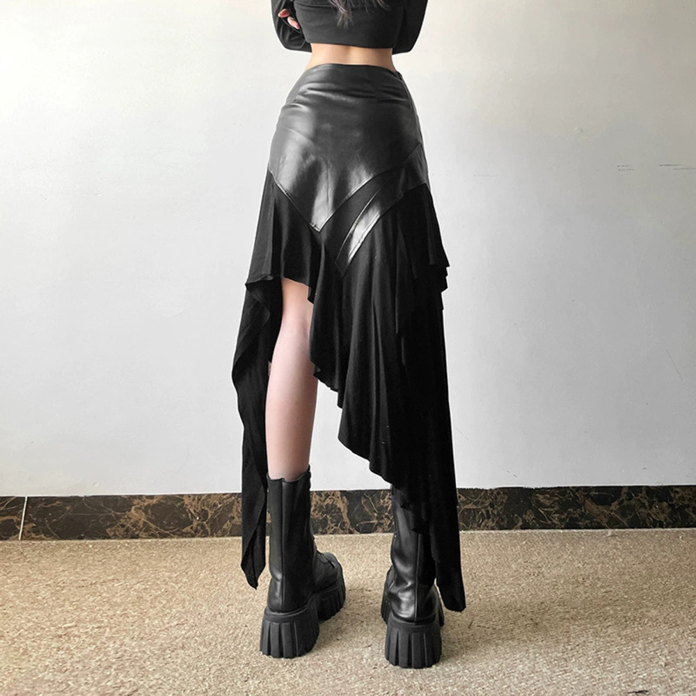 Zara Spring Asymmetrical Ruffle Panel Skirt - Picture 4 of 6